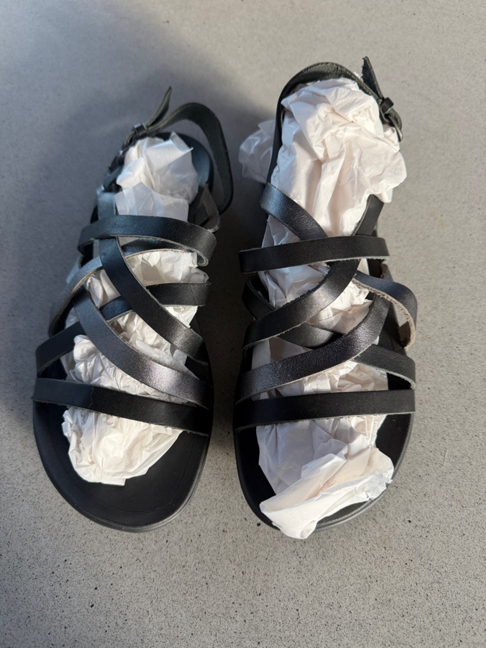 Classic Black Multi-Strap Women's Sandals